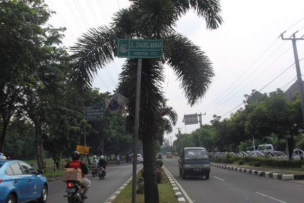 Jalan Chairil Anwar di Kota Bekasi. (Foto: Usman Nurdiansyah)