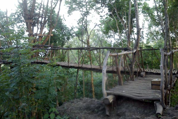 Kotak amal untuk iuran sukarela pengunjung Hutan Pinus Mangunan. (Foto: Hadyan Rasyad)